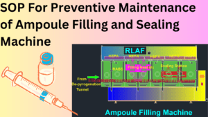 SOP For Preventive Maintenance of Ampoule Filling and Sealing Machine