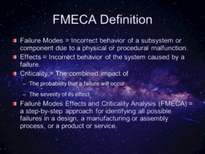 FMECA, Failure Mode, Effects and Criticality Analysis 